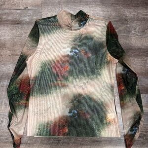 RACHEL Rachel Roy Mesh Turtleneck Sz L